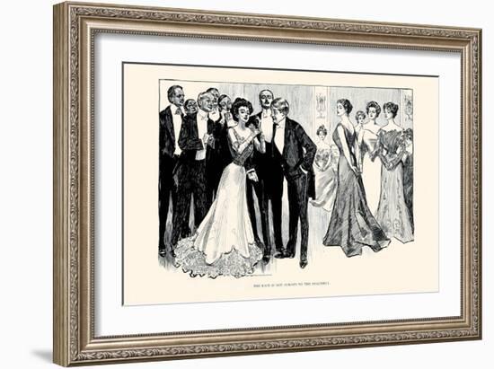 The Race Is Not Always To the Beautiful-Charles Dana Gibson-Framed Art Print