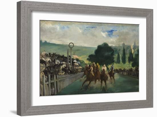 The Races at Longchamp, 1866-Edouard Manet-Framed Giclee Print