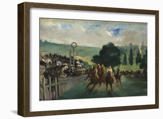 The Races at Longchamp, 1866-Edouard Manet-Framed Giclee Print