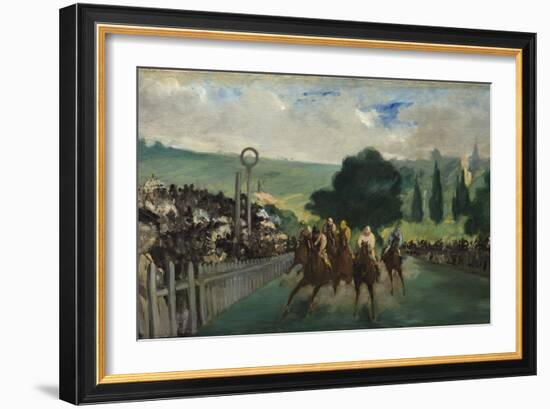 The Races at Longchamp, 1866-Edouard Manet-Framed Giclee Print