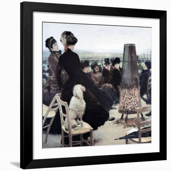 The Races in the Bois De Boulogne. by the Stove (Le Corse Al Bois De Boulogne. Accanto Alla Stufa)-Giuseppe De Nittis-Framed Giclee Print