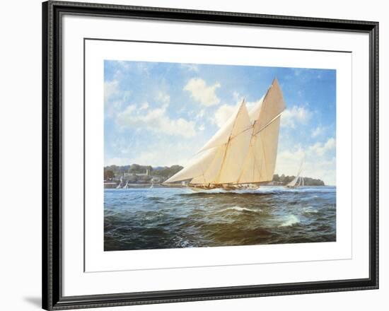 The Racing Schooner 'Westward'-Steven Dews-Framed Premium Giclee Print