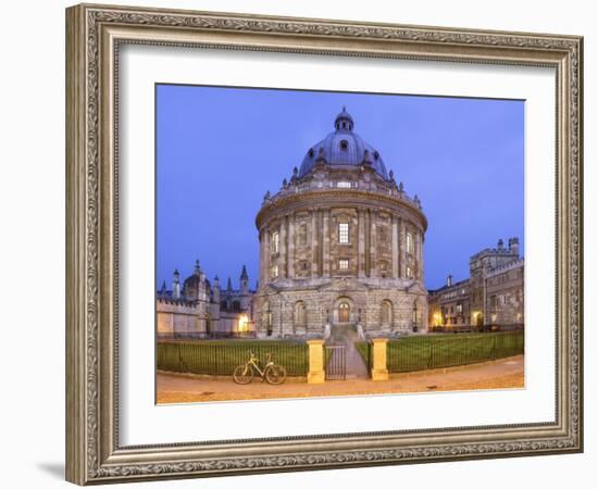 The Radcliffe Camera at twilight, Oxford, England.-Adam Burton-Framed Photographic Print