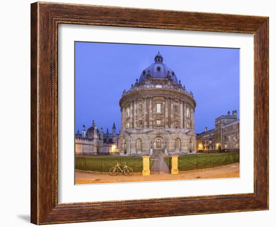 The Radcliffe Camera at twilight, Oxford, England.-Adam Burton-Framed Photographic Print