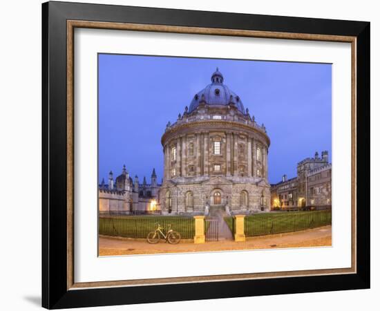 The Radcliffe Camera at twilight, Oxford, England.-Adam Burton-Framed Photographic Print