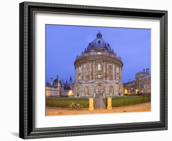 The Radcliffe Camera at twilight, Oxford, England.-Adam Burton-Framed Photographic Print