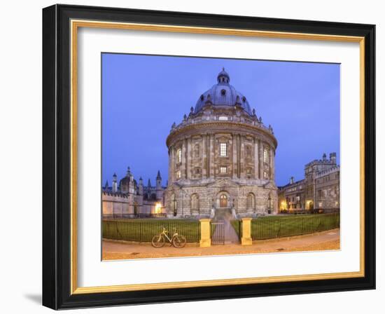 The Radcliffe Camera at twilight, Oxford, England.-Adam Burton-Framed Photographic Print