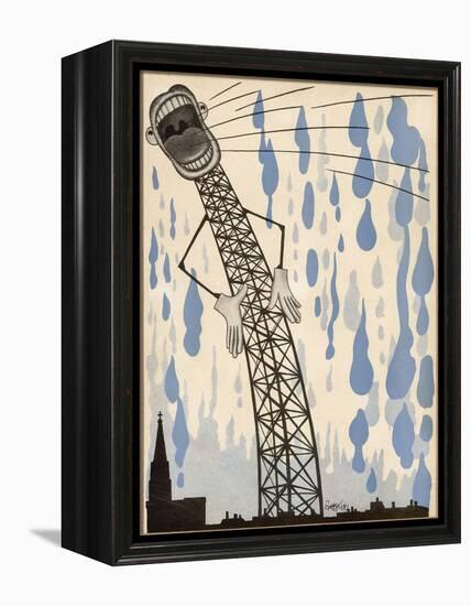 The Radio's Lies are Enough to Make the Heavens Weep!-null-Framed Premier Image Canvas