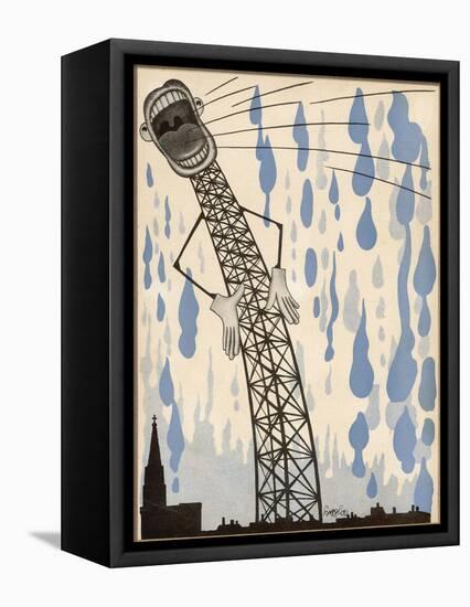 The Radio's Lies are Enough to Make the Heavens Weep!-null-Framed Premier Image Canvas