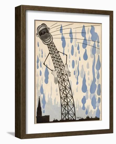 The Radio's Lies are Enough to Make the Heavens Weep!-null-Framed Photographic Print