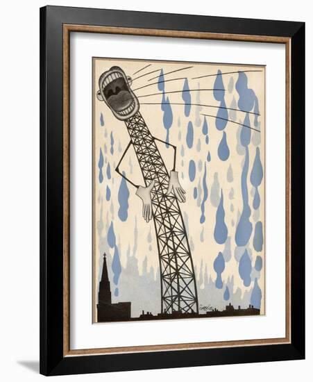 The Radio's Lies are Enough to Make the Heavens Weep!-null-Framed Photographic Print