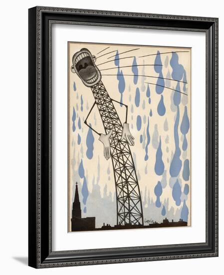 The Radio's Lies are Enough to Make the Heavens Weep!-null-Framed Photographic Print