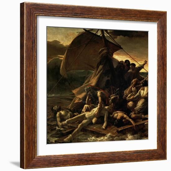 The Raft of the Medusa, Catastrophe in Which Survivors of the Ship Medusa Drifted for 27 Days-Théodore Géricault-Framed Giclee Print