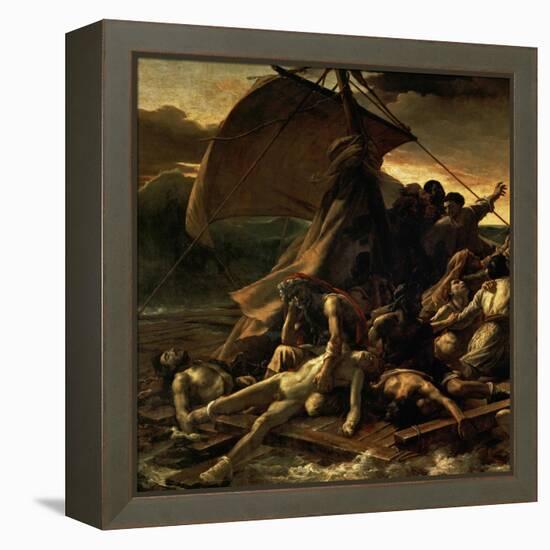 The Raft of the Medusa, Catastrophe in Which Survivors of the Ship Medusa Drifted for 27 Days-Théodore Géricault-Framed Premier Image Canvas