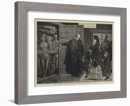 The Ragged Regiment, Waxwork Effigies in Westminster Abbey-Sir James Dromgole Linton-Framed Giclee Print