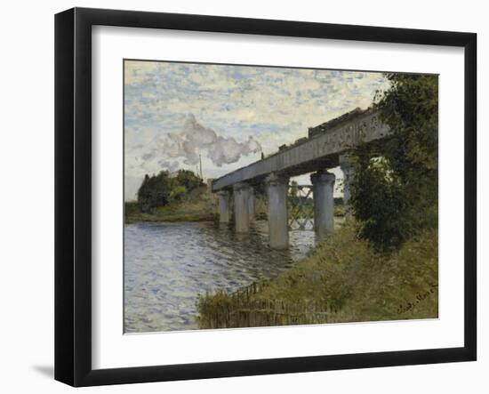 The Railroad Bridge in Argenteuil, 1873-1874-Claude Monet-Framed Giclee Print