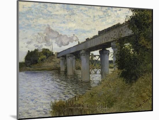 The Railroad Bridge in Argenteuil, 1873-1874-Claude Monet-Mounted Giclee Print