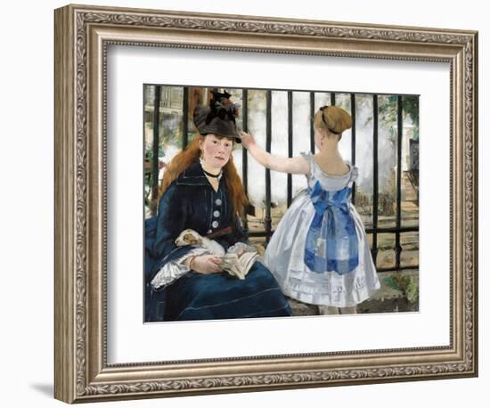 The Railway, 1873-Edouard Manet-Framed Giclee Print