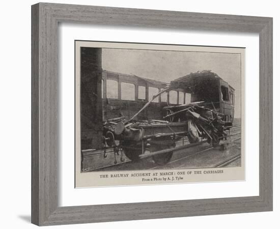 The Railway Accident at March, One of the Carriages-null-Framed Giclee Print