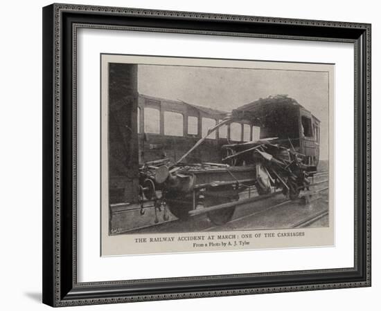 The Railway Accident at March, One of the Carriages-null-Framed Giclee Print