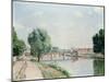 The Railway Bridge, Pontoise-Camille Pissarro-Mounted Giclee Print