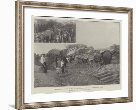 The Railway Disaster at Arleux, Near Douai, 27 September, the Wrecked Train-null-Framed Giclee Print