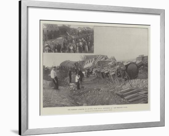 The Railway Disaster at Arleux, Near Douai, 27 September, the Wrecked Train-null-Framed Giclee Print