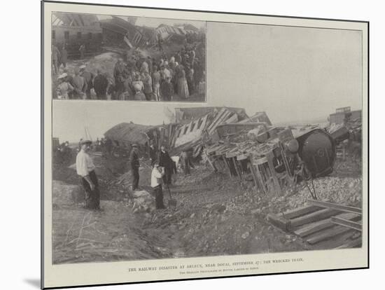 The Railway Disaster at Arleux, Near Douai, 27 September, the Wrecked Train-null-Mounted Giclee Print