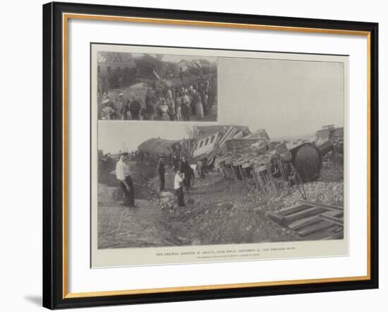 The Railway Disaster at Arleux, Near Douai, 27 September, the Wrecked Train-null-Framed Giclee Print