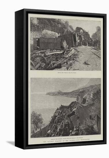 The Railway Disaster in the Riviera-null-Framed Premier Image Canvas