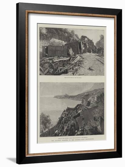 The Railway Disaster in the Riviera-null-Framed Giclee Print