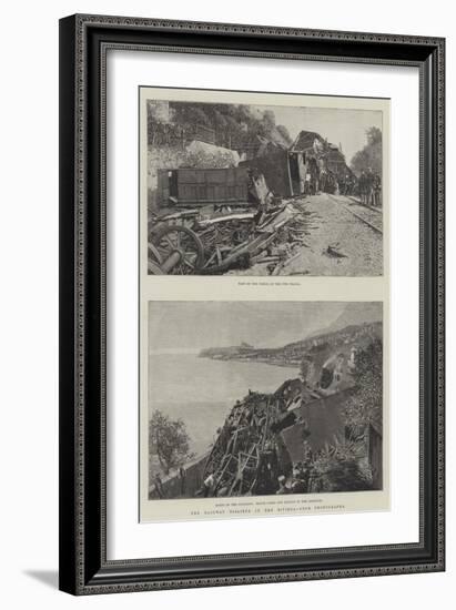 The Railway Disaster in the Riviera-null-Framed Giclee Print