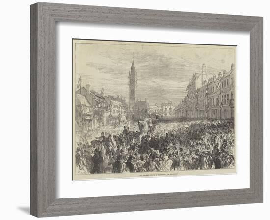 The Railway Jubilee at Darlington, the Procession-Charles Robinson-Framed Giclee Print
