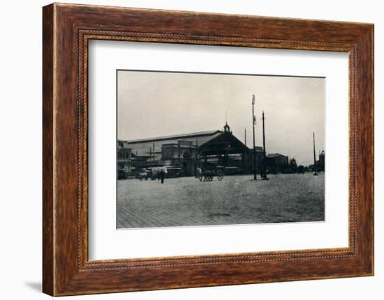 'The Railway Station, Santiago', 1911-Unknown-Framed Photographic Print