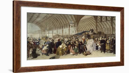 The Railway Station-William Powell Frith-Framed Premium Giclee Print