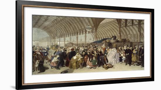 The Railway Station-William Powell Frith-Framed Premium Giclee Print