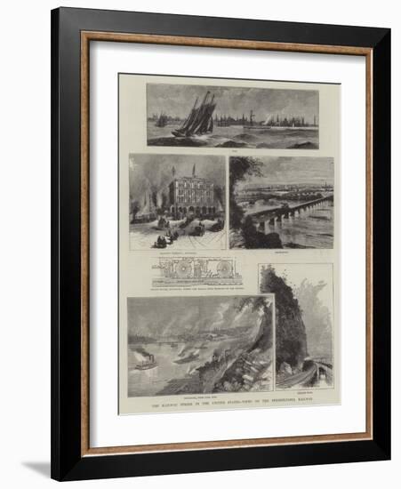 The Railway Strike in the United States, Views on the Pennsylvania Railway-null-Framed Giclee Print