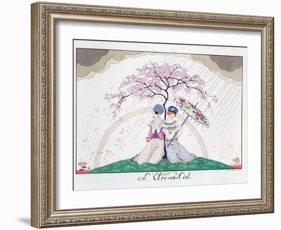 The Rainbow, Engraved by Henri Reidel, 1920-Georges Barbier-Framed Giclee Print