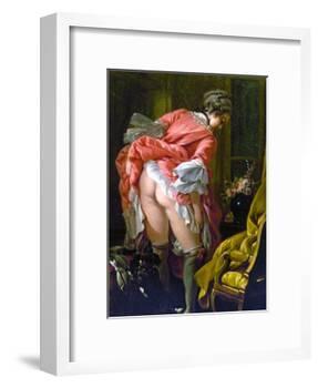 The Raised Skirt, 1742-Francois Boucher-Framed Giclee Print