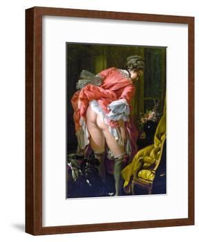 The Raised Skirt, 1742-Francois Boucher-Framed Giclee Print