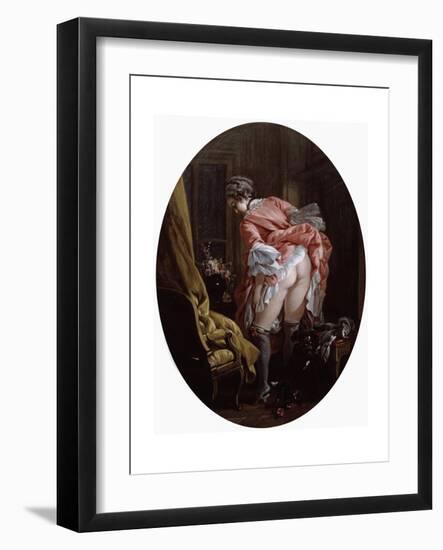 The Raised Skirt, 1742-François Boucher-Framed Giclee Print