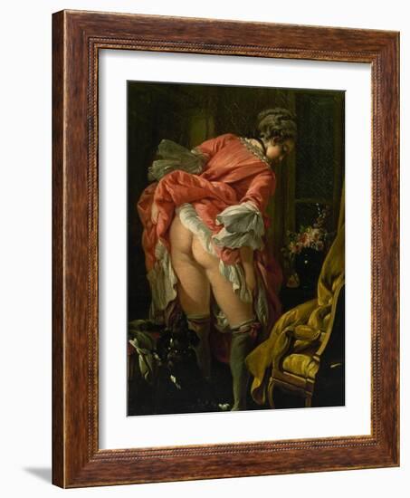 The Raised Skirt, 1742-Francois Boucher-Framed Giclee Print