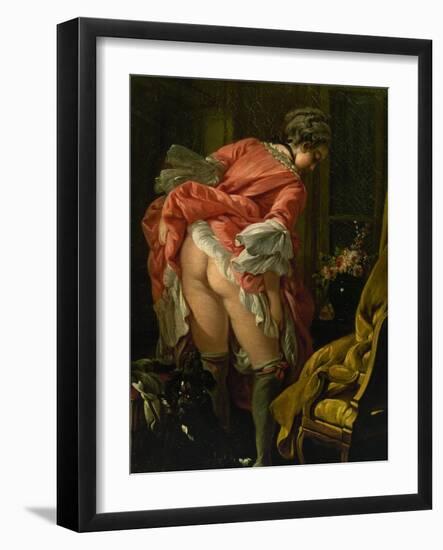 The Raised Skirt, 1742-Francois Boucher-Framed Giclee Print