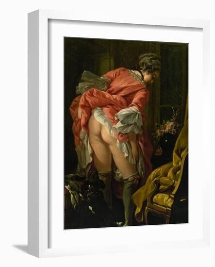 The Raised Skirt, 1742-Francois Boucher-Framed Giclee Print