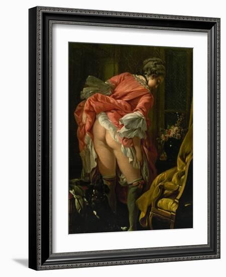 The Raised Skirt, 1742-Francois Boucher-Framed Giclee Print