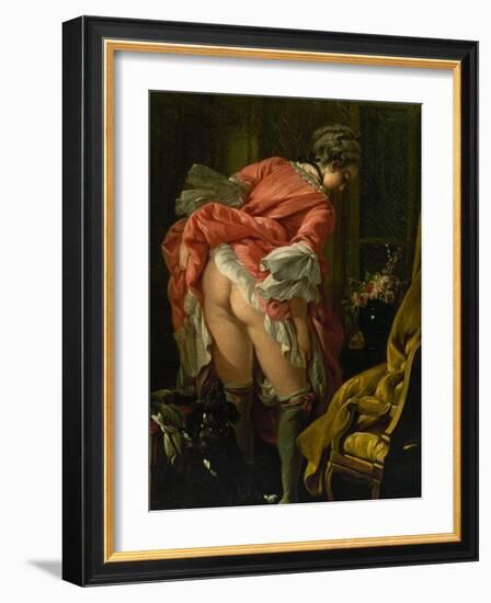 The Raised Skirt, 1742-Francois Boucher-Framed Giclee Print