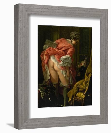 The Raised Skirt, 1742-Francois Boucher-Framed Giclee Print