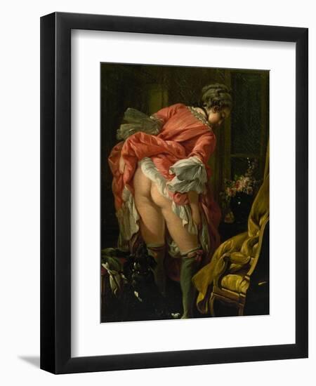 The Raised Skirt, 1742-Francois Boucher-Framed Giclee Print
