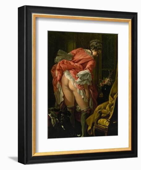 The Raised Skirt, 1742-Francois Boucher-Framed Giclee Print