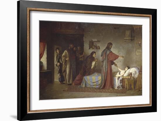 The Raising of Jairus' Daughter, 1871-Vasilij Dmitrievich Polenov-Framed Giclee Print